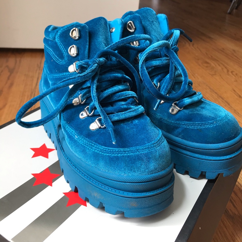 Jeffrey Campbell velvet boots